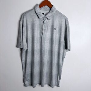 NWOT Three Sixty Six Men's XL Gray Marbled Performance Golf Polo Shirt Stretch